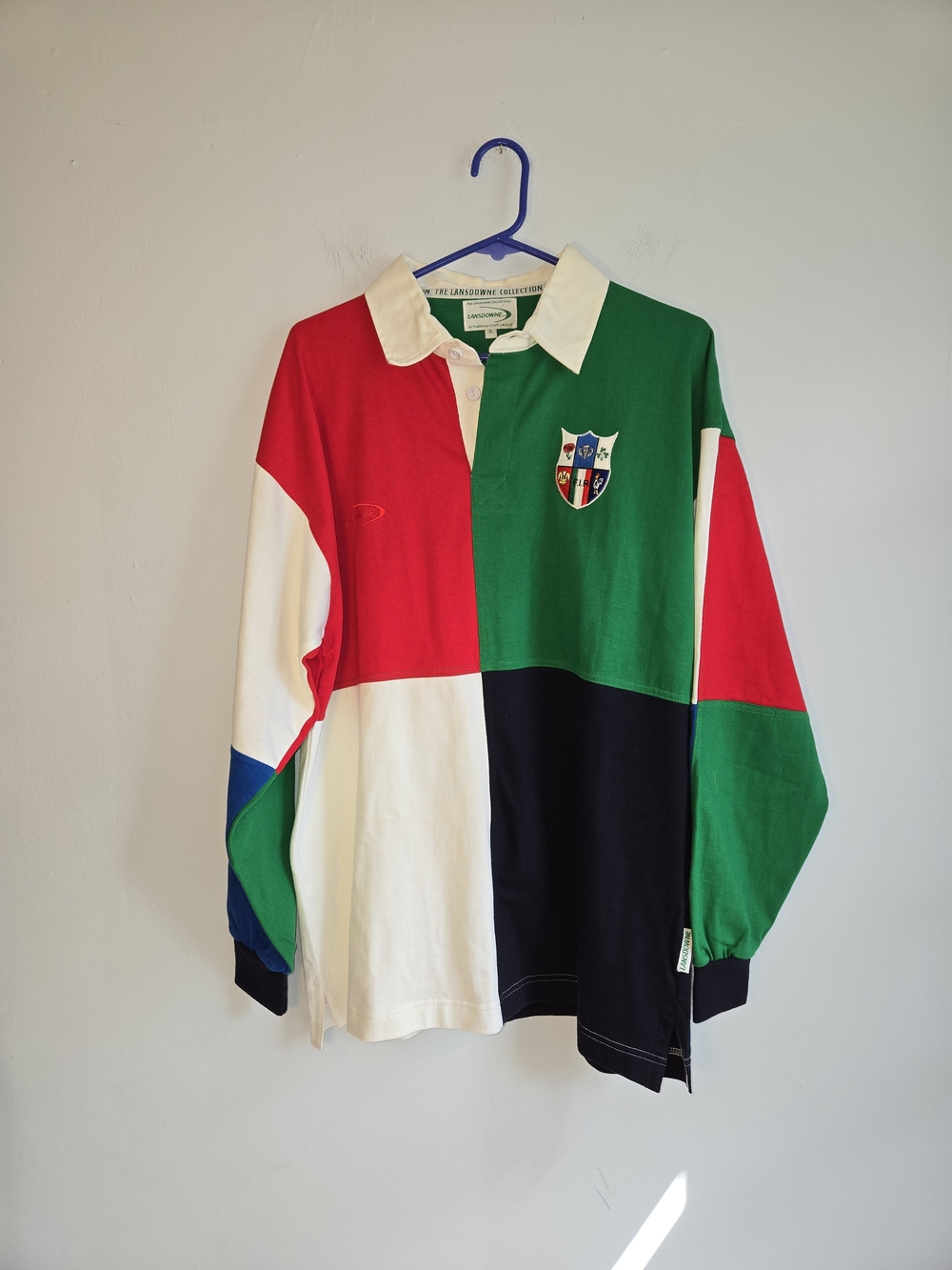 Vintage Lansdowne Six Nations Colorblock Rugby Shirt XL Streetwear Blokecore